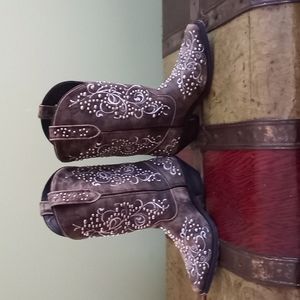 Rocking Country Women's Leather Boots Barley Used size 8 1/2